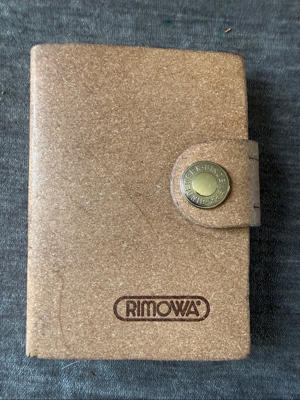 RIMOWA Tan  Leather Snap  for Bilderwerk -writing your memoirs.